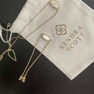 Kendra Scott mother of pearl gold bracelet